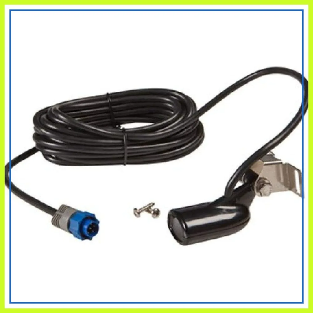 

Dual-Frequency Skimmer Transducer with Temp Sensor, 83/200 kHz, 1000ft Depth, 20ft Cable