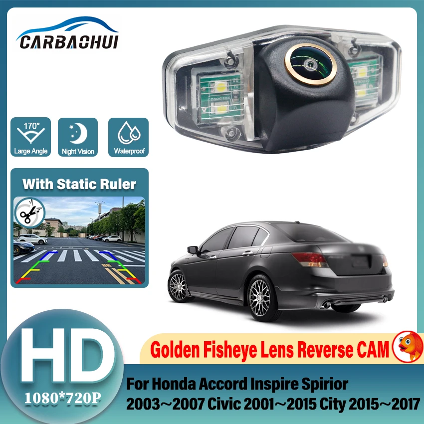 For Honda Accord Inspire Spirior 2003~2007 Civic 2001~2015 City 2015~2017 Reversing Parking Rear View Camera HD CCD Night Vision