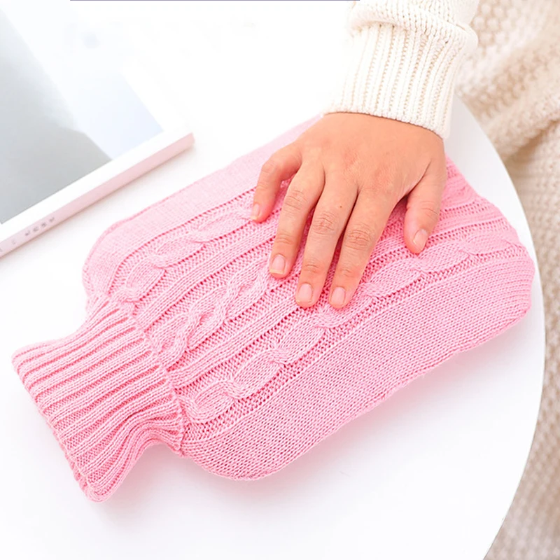 2000ml Explosion-proof Hot Water Bottle Belly Treasure Protective Warm Large Cover Winter Heat Preservation Soft Safe Removable