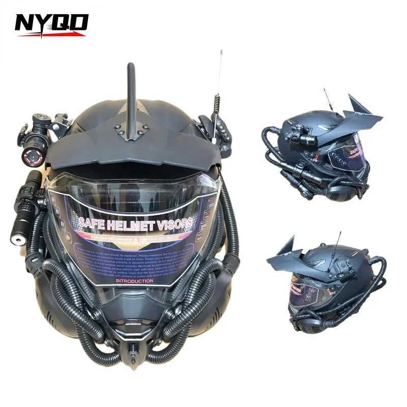 Iron Blood Warrior Helmet Alien Predator Rally Helm Motorcycle Full Face Helmet Cool Male Off-road DOT Certified Capacete Moto