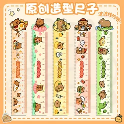 25pcs/lot Kawaii Capybara Ruler 15 cm Measuring Straight Rulers Drawing Tool Promotional Stationery gift school supplies