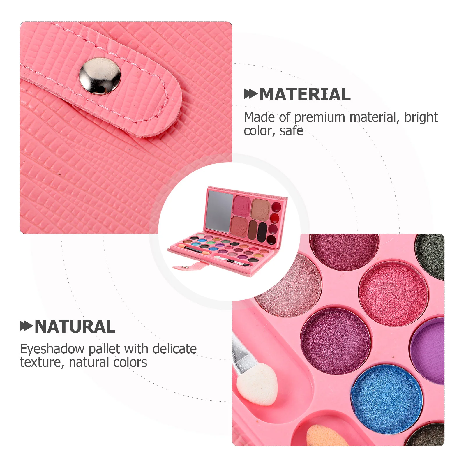 33 Colors Makeup Palette Accessories Glitter Eyeshadow Blush Pan Beginner Pallet Folding Powder Girl Toddler Toys