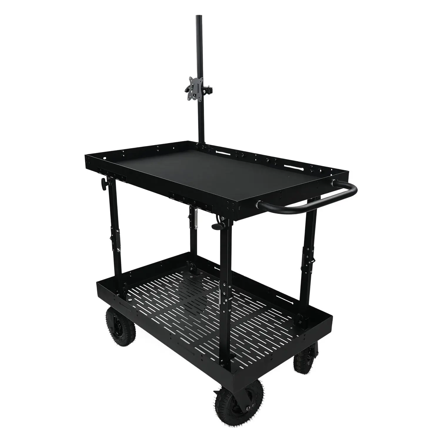 100*60*97cm  Foldable Film Television Monitor Crew Car Video Production Camera Director Cart Workstation for Filming