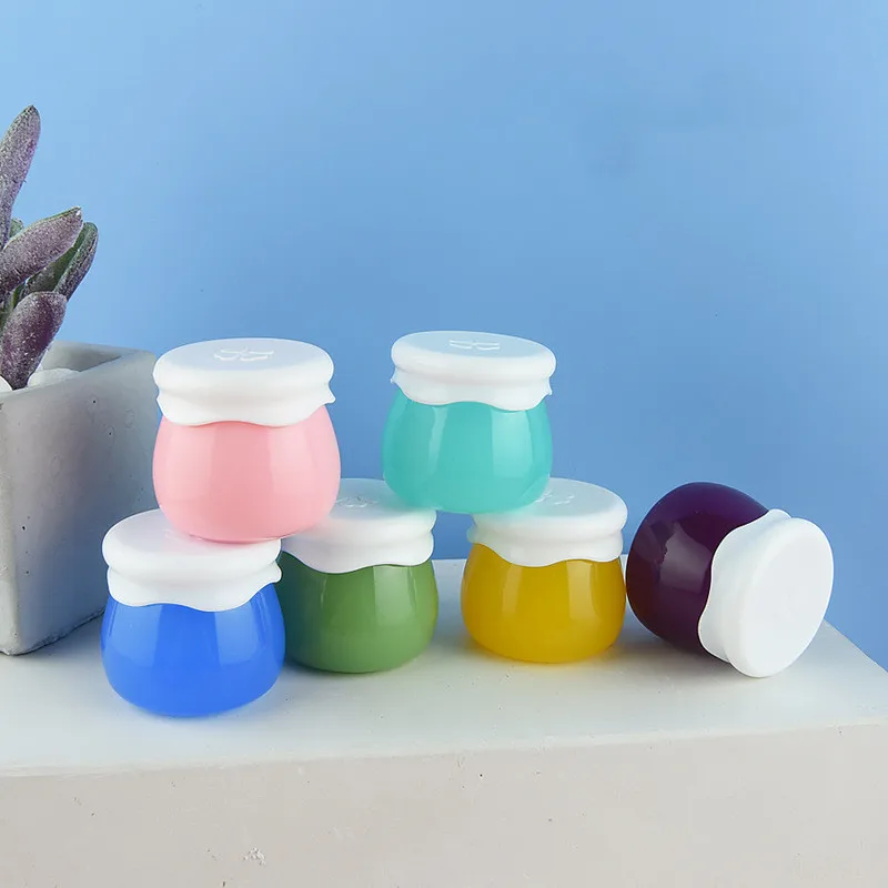 

60pcs 10g Cute Portable Refillable Bottles Empty Makeup Acrylic fruit Jam Jar Pot Travel Face Cream Cosmetic Container