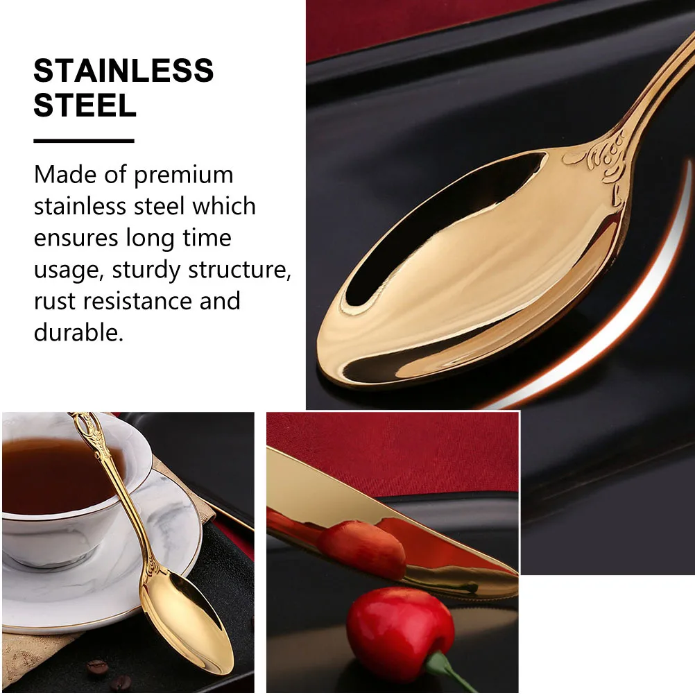 

1Set Stainless Steel Western Food Flatware Set Smooth Polished Steak Tableware Cutlery Set for Kitchen Dining