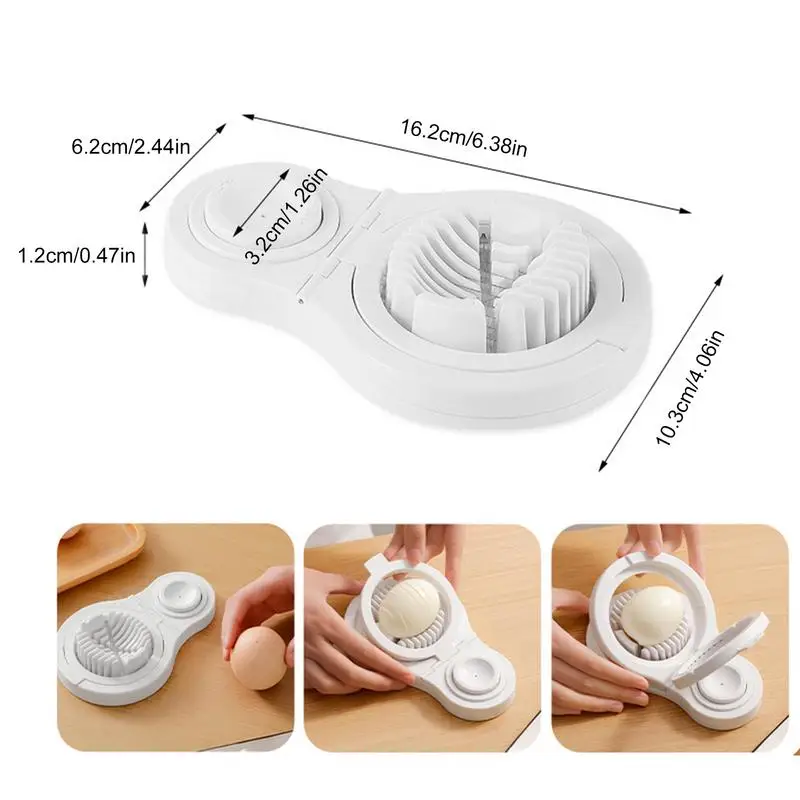 Egg Slicer Heavy Duty Strawberry Slicing Tool with Stainless Steel Wire Multipurpose Egg Slicing Cutting Tool for Soft Fruit