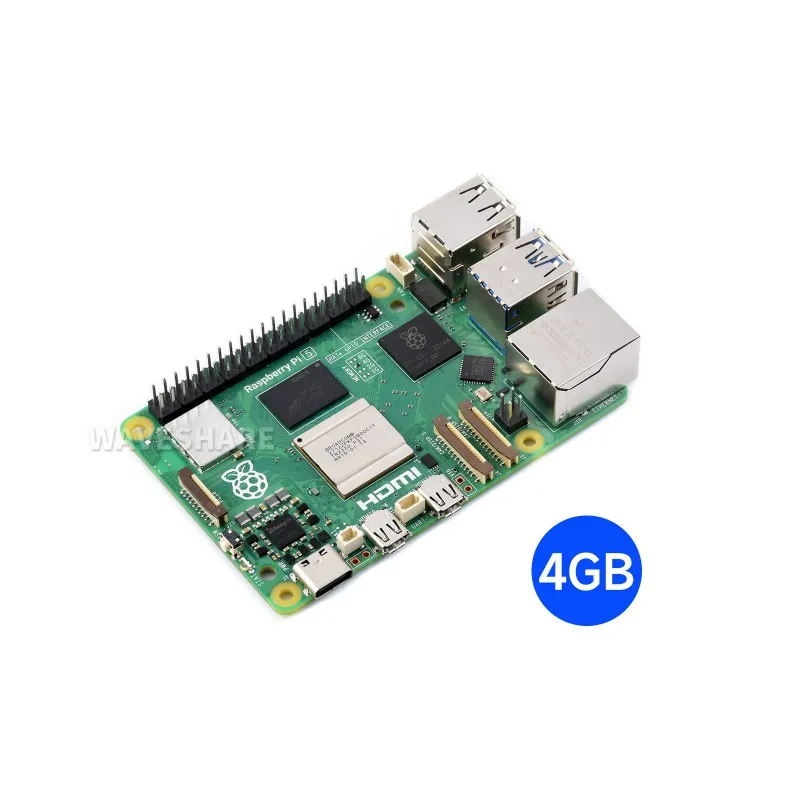 Raspberry Pi 5, Options for 4GB/8GB RAM, BCM2712 processor, 2.4GHz quad-core 64-bit Arm Cortex-A76 CPU