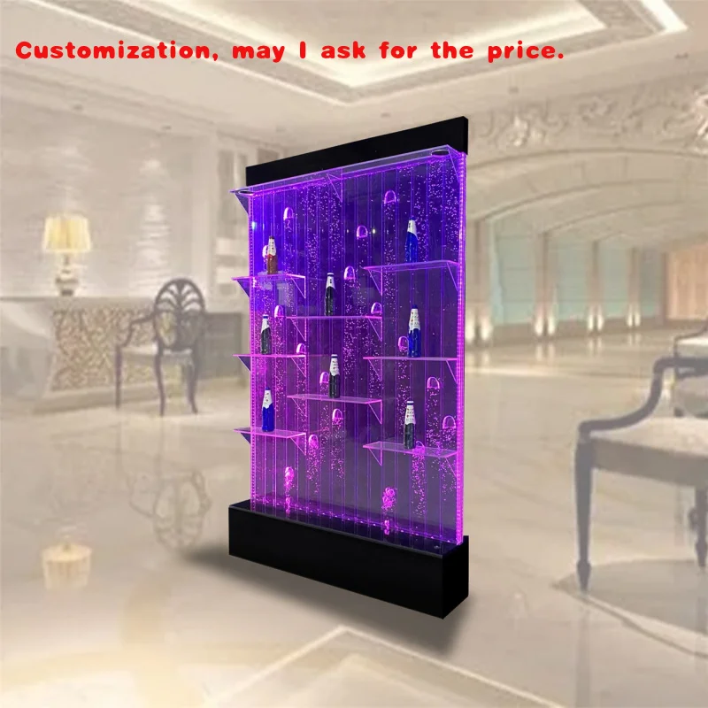 

custom.New Design Dancing Bubble Wall Acrylic Wine Floor Display Stand