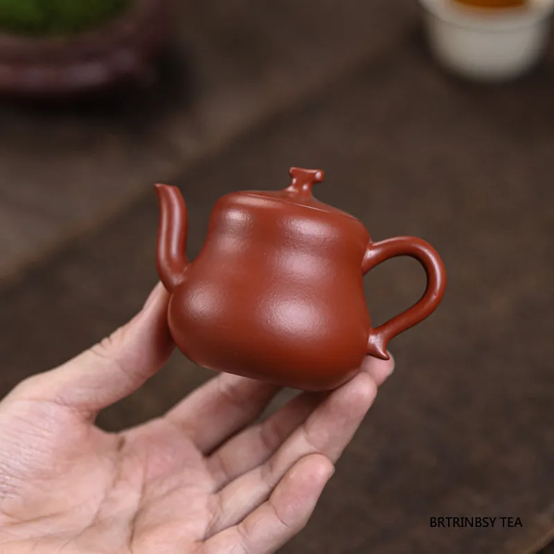 

90ml Tradition Yixing Purple Clay Teapot Handmade gourd shape Tea Pot Raw Ore Dahongpao Kettle Chinese Household Zisha Tea Set