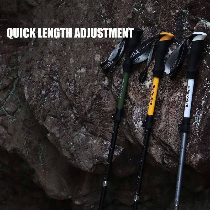 

CEOI GWOK Aluminum Alloy Ultra Lightweight Walking Sticks Set Five Joints Durable Foldable Trekking Pole Outdoor Climbing Hiking