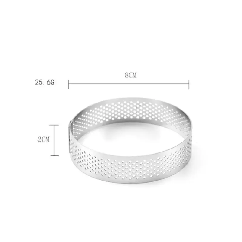 Perforated Cake Ring Mould 304 Stainless Steel Mousse Round Fixing Model Cookie