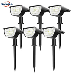 Luzes solares do ponto da paisagem ao ar livre 32 led ip65 à prova dwaterproof água luzes de parede postas solares jardim luzes para a calçada quintal