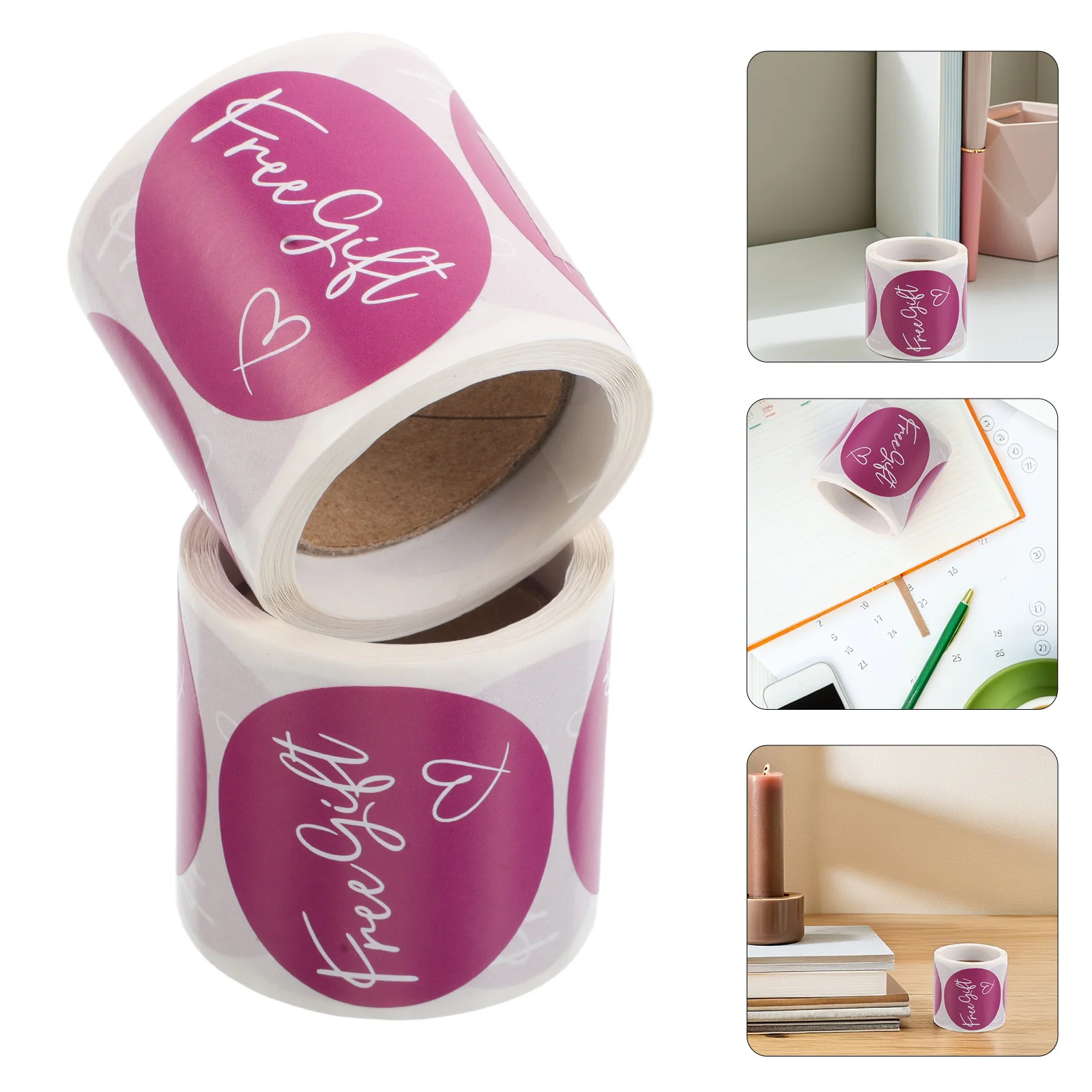 38 Cm Purple Gift Stickers Rolls Self Adhesive Round Labels for Presents Party Decorations Envelope Seals Wrapping Lavender