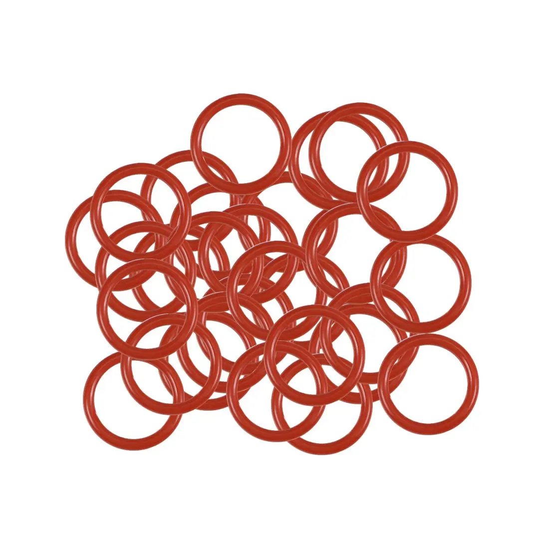 10Pcs VMQ O Ring Gasket CS 2mm OD 5 ~ 90mm Waterproof Washer Silicone Rubber Insulate Round O Shape Seal Red Food Grade