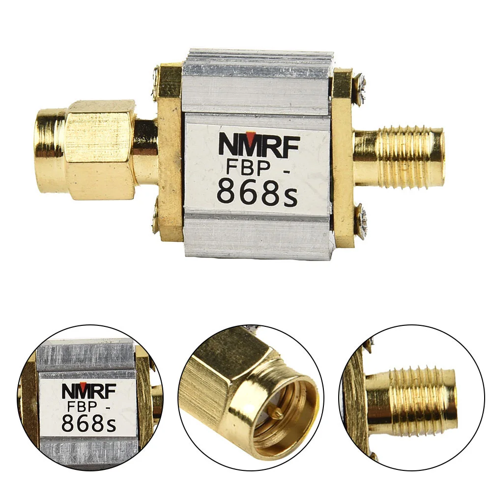 868MHz 4MHz Bandwidth SAW Bandpass Filter Gold Aluminum Alloy For For LoRa For LoRaWAN Helium Network For RFID Receiver 50 Ohm F