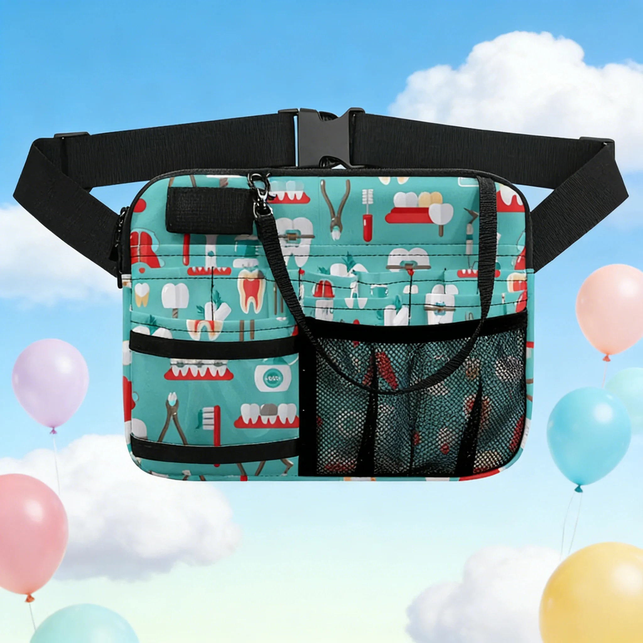 

Medical Tool Pattern Waist Bag, Nurse Themed Fanny Pack, Adjustable Belt Bag for Healthcare