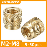 5-50pcs Brass Insert Knurled Nut M2 M3 M4 M5 M6 M8 Brass Threaded Inserts for Plastic Heat Set Embedment Nuts for 3D Printer