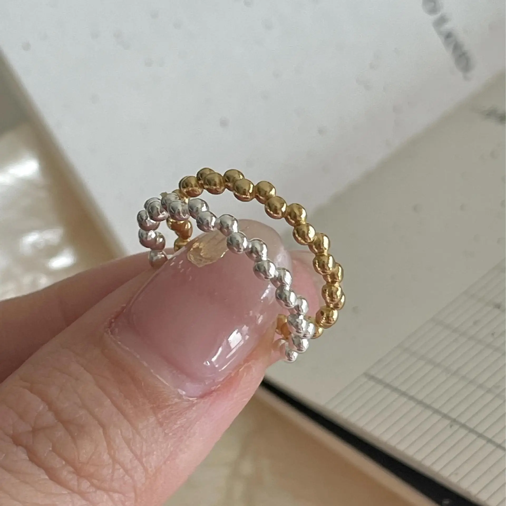 925 Sterling Silver Round Ball Adjustable Woman Rings Wedding Luxury Designer Jewelry Accessories Argent 925 Jewellery