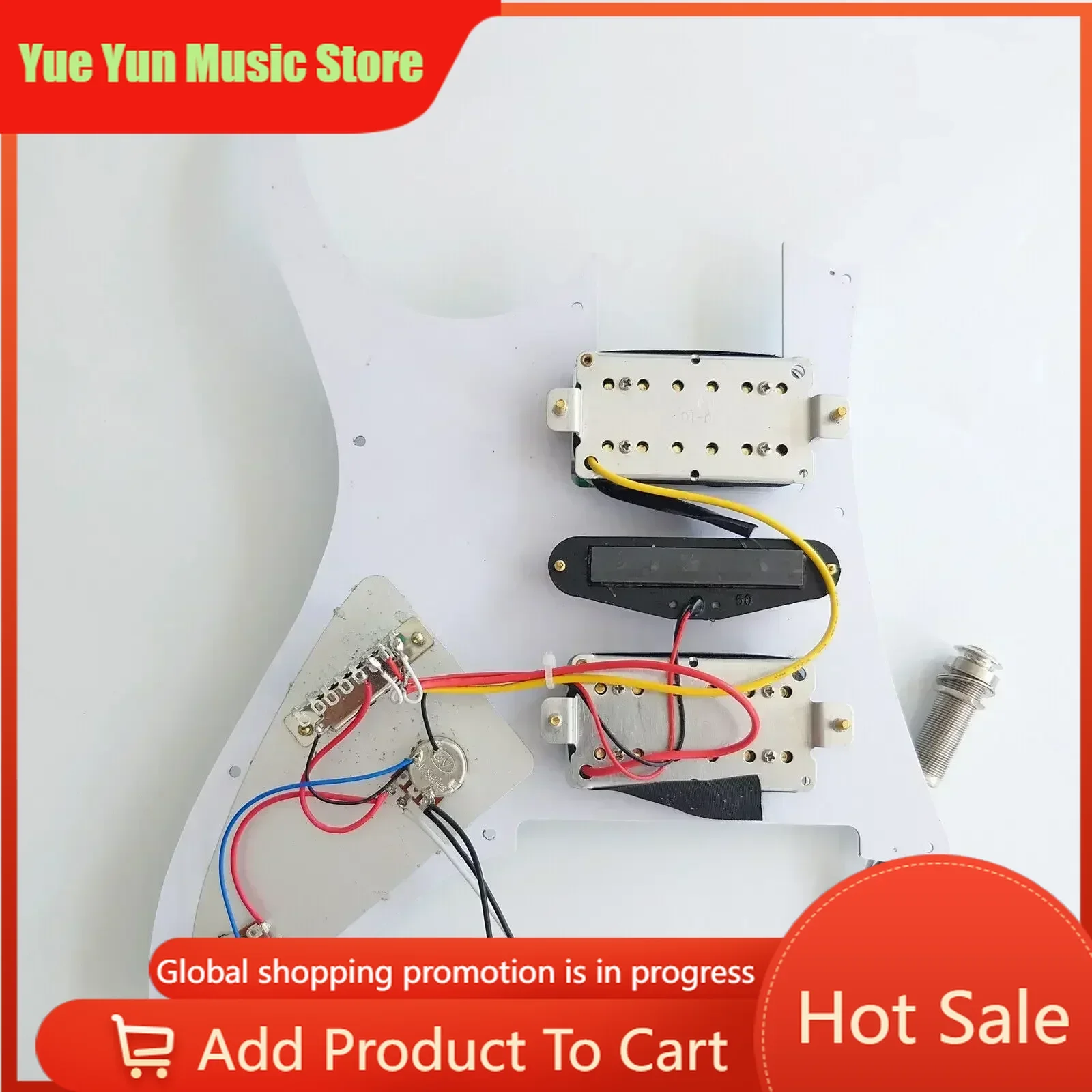 Yue Yun Music Store-Discount Hot Sale-Prewired Loaded Pickguard Set HSH Pickups Set for RG Electric Guitars Replacement Parts