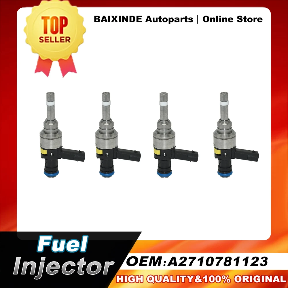 1/4PCS OEM A2710781123 Fuel Injector Nozzle For 2012-2015 Mercedes-Benz SLK250 2012-2015 Mercedes-Benz C250 Car Parts