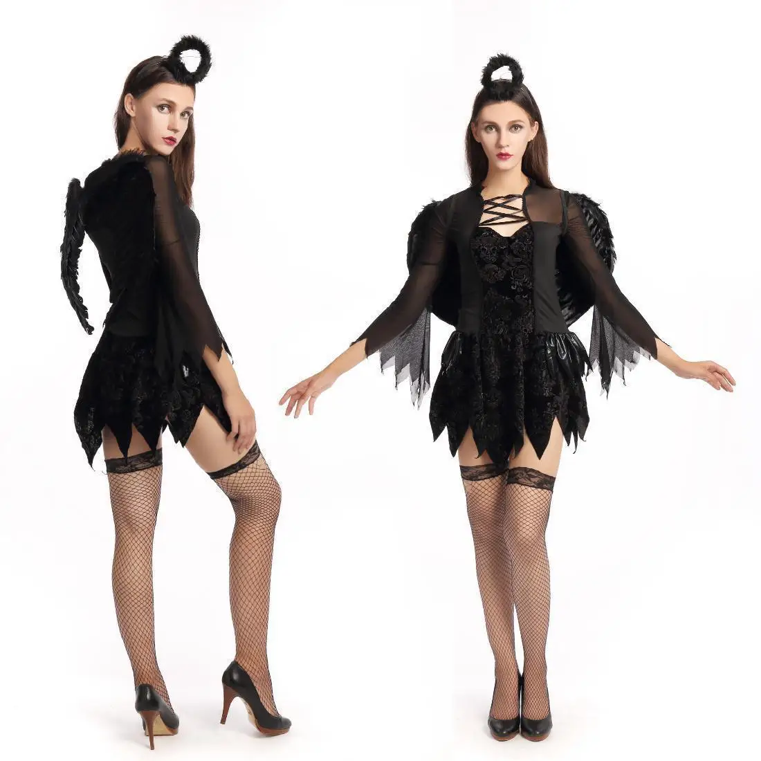 

Костюм Bla Angel, сценическое представление, дьявол, ролевая игра, Хэллоуин, новый ночной наряд ангела, костюм DS, сексуальный женский костюм Ele