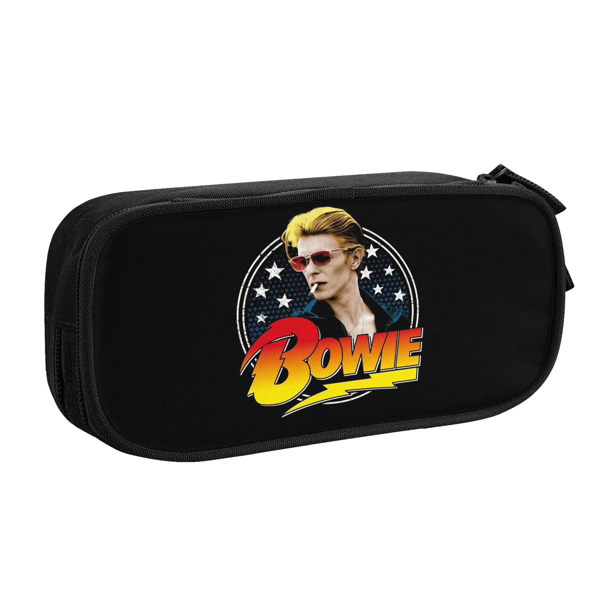 Korean English D-David Hot Singer B-Bowie  Pencil Cases for Girls Boys  Large Storage Pen Box Bag Stationery