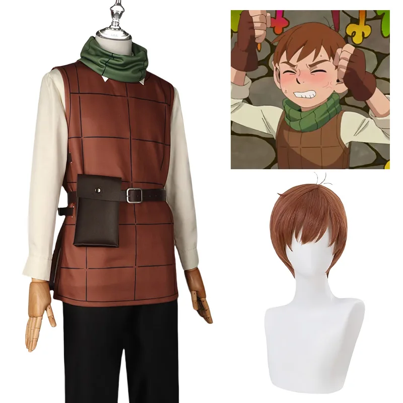 

Аниме Delicious in Dungeon Косплей Chilchuck Tims Косплей Костюм Парик Tims Униформа Одежда Костюм на Хэллоуин для мужчин Comic Con