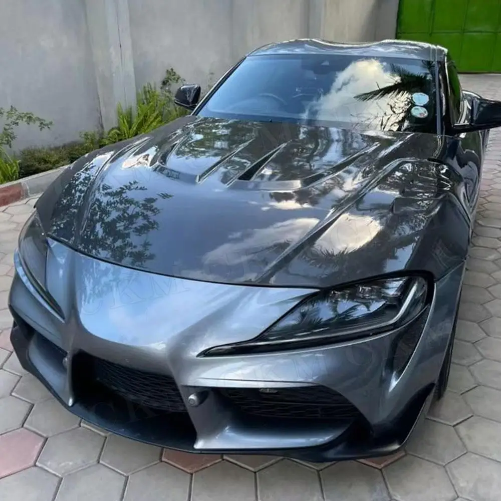 

Передний бампер из углеродного волокна, защита капота двигателя, аксессуары для Toyota Supra A90, комплекты кузова для стайлинга автомобилей