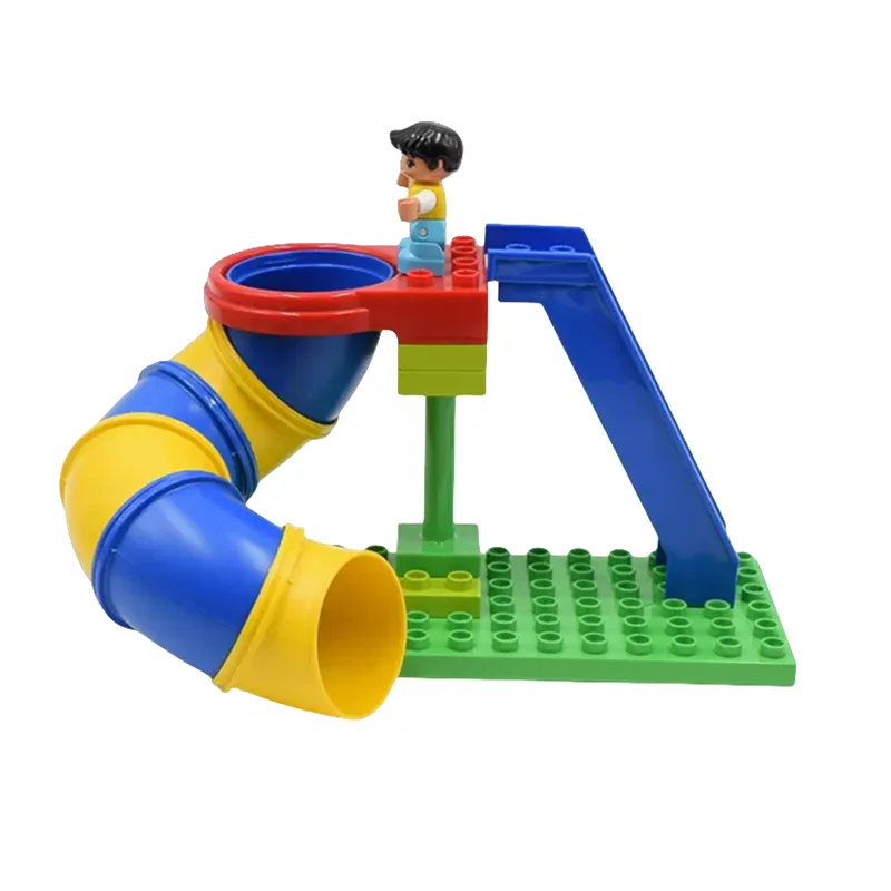 Big Building Blocks Slide Stair Swing Seesaw Ferris Wheel Series Compatible Duploe Large Brick Children Educational Toy Kid Gift