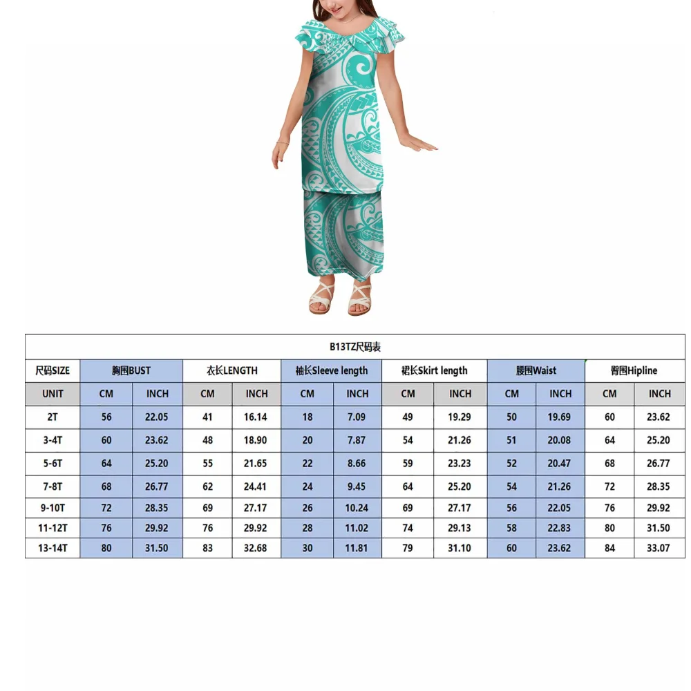 Puletasi-Chemise Hawaïenne à Motif 3D HD pour Femme et Fille, Ensemble Familial Élégant de Deux Pièces