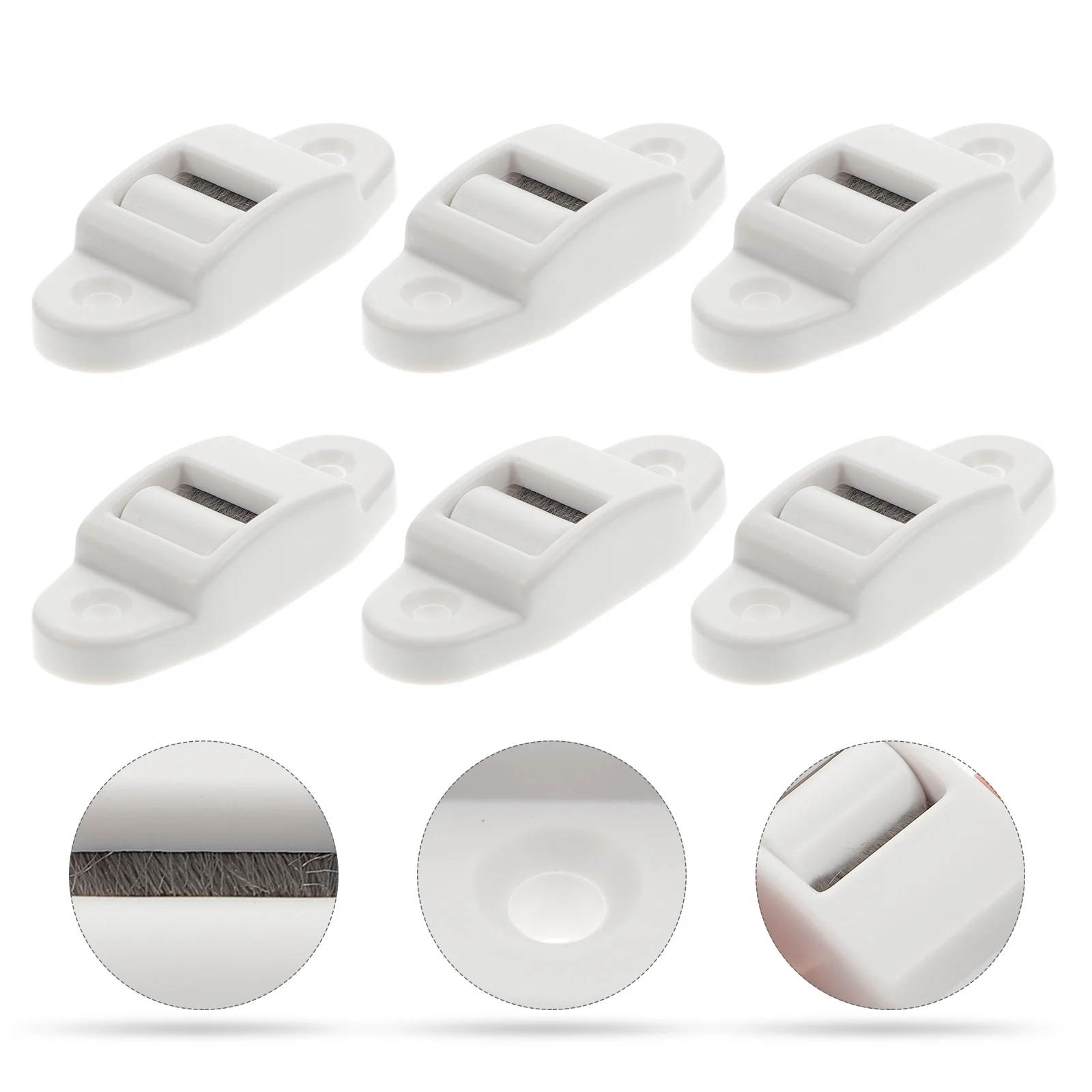 6Pcs 벨트 가이드 롤러 셔터 고급 플라스틱 교체 설치가 용이함 웨빙 클리너 먼지 제거 브러시