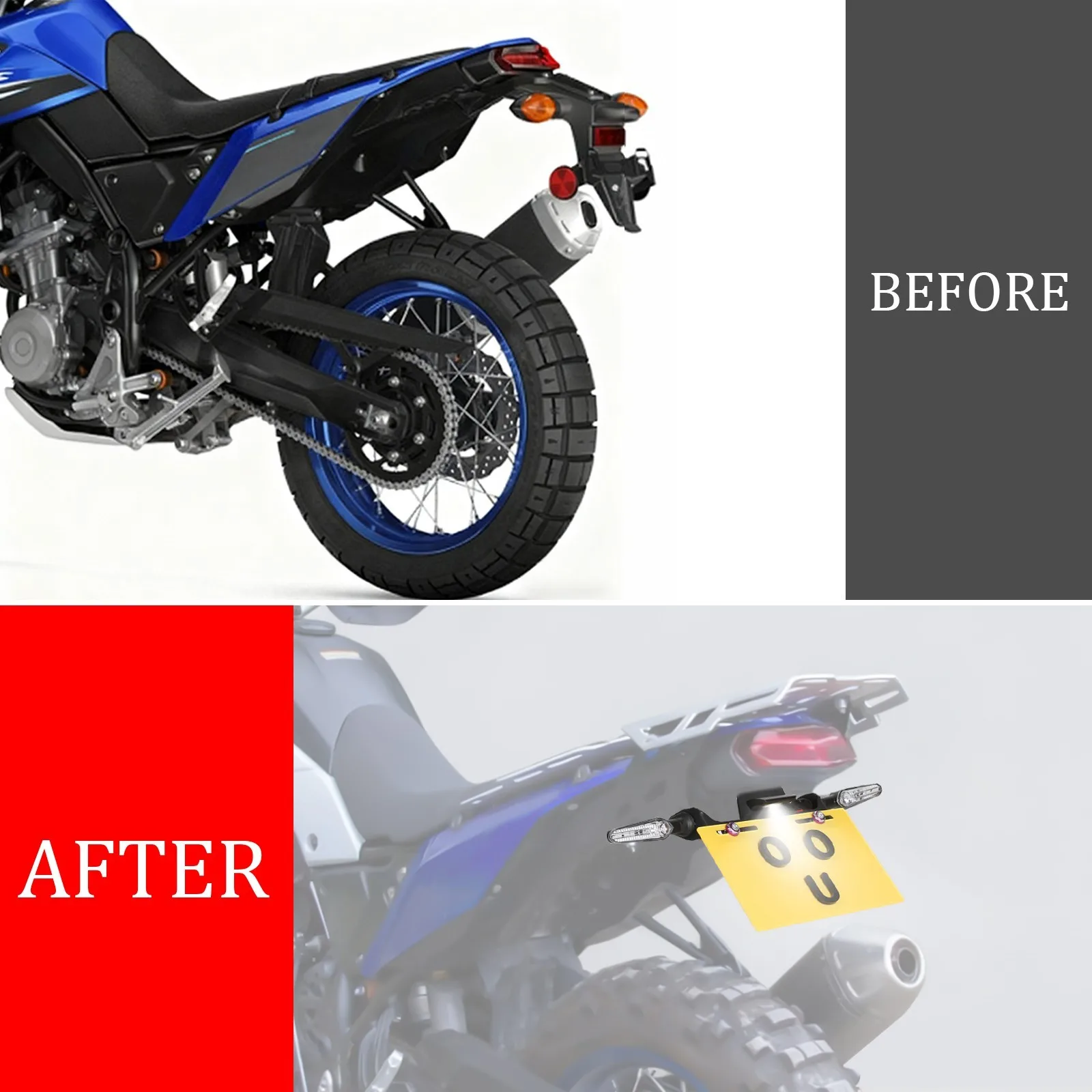 Tenere 700 الذيل مرتب الحاجز مزيل بدوره إشارة لياماها XTZ700 2019 2020 2021 2022 2023 2024 2025