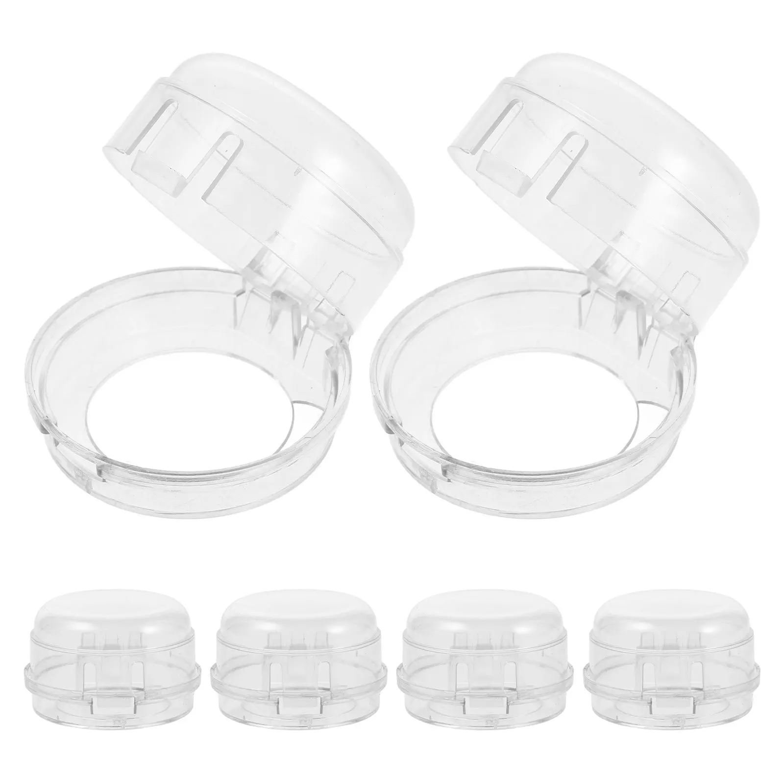 

6Pcs Gas Stove Knob Guards Transparent Child Safety Protective Cover Switch Protector Kitchen Gas Burner Shield