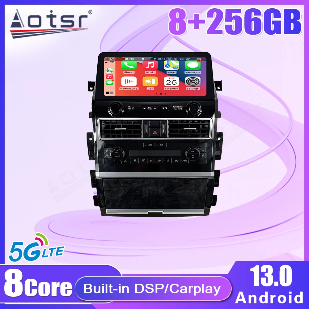 12.3 Inch Screen Car Radio With Carplay GPS Navigation Android 13 For Nissan Armada 2012-2019 Multimedia Head Unit Accessory