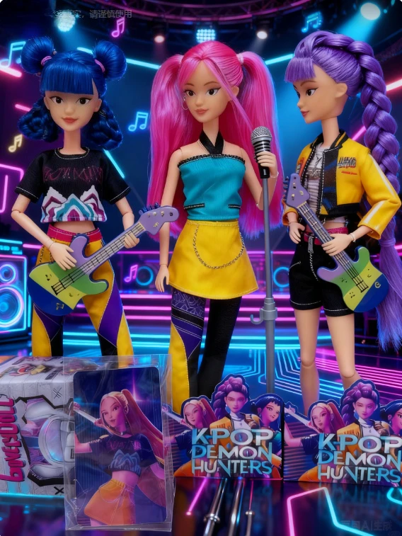 HOT Doll Kpop Demon Hunters Action Figure Dolls - Rumi Mira Zoey Bellissimo giocattolo in plastica fai da te per ragazze Ornamento Decorazione Regali