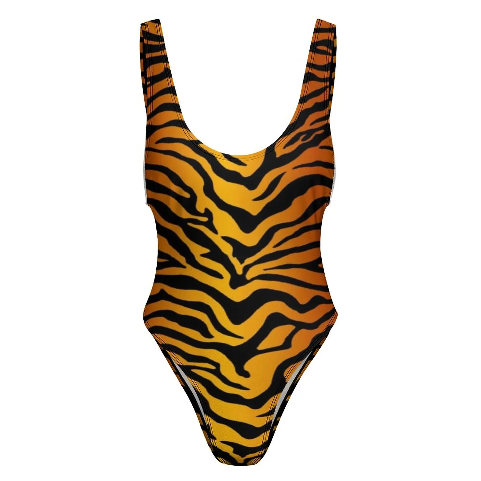 Baju renang wanita motif hewan seksi baju renang kuning bergaris harimau pakaian renang wanita pakaian mandi Push Up pantai ukuran besar XXL