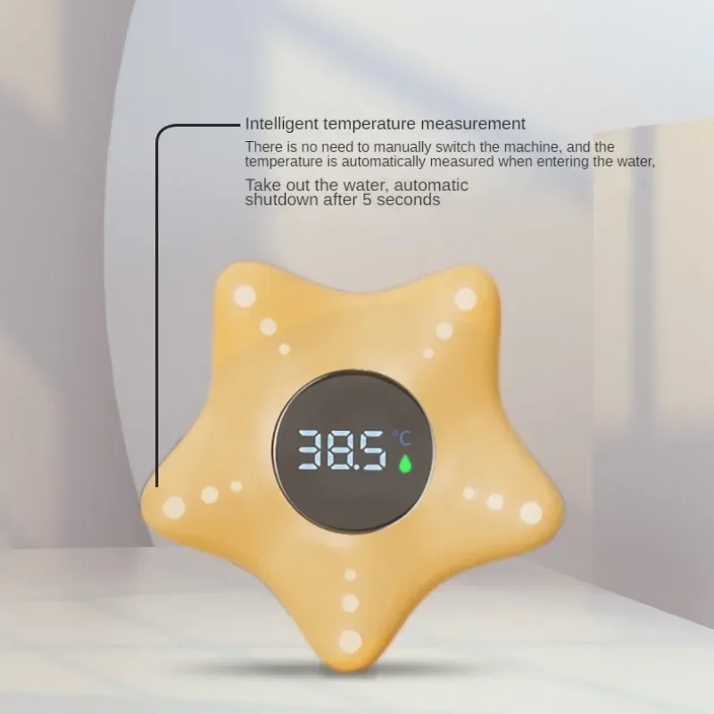 Small starfish water temperature gauge toy Baby Bathtub Shower Water Thermometer Baby Safe Temperature Sensor Floating