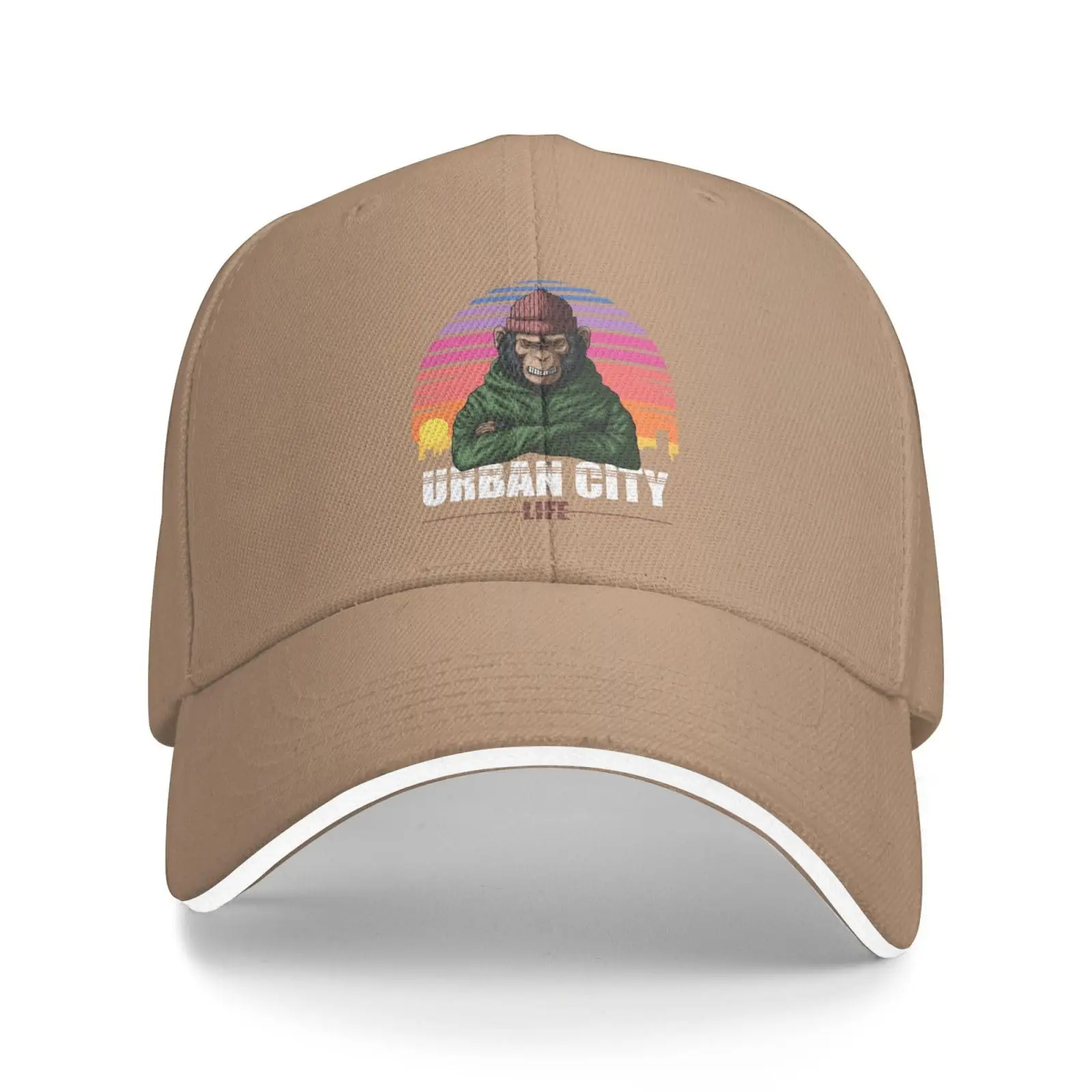 Angry City Monkey Baseball Cap Women Men Hat Adjustable Golf Caps Dad Sun Hat