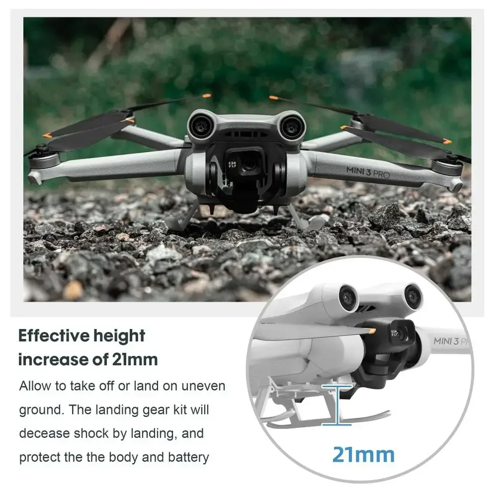 Powerwin ขยาย Landing Gear สําหรับ DJI Mini 3 Pro Landing Gear Landing Kit สําหรับ DJI Mini 3 Pro Drone อุปกรณ์เสริม