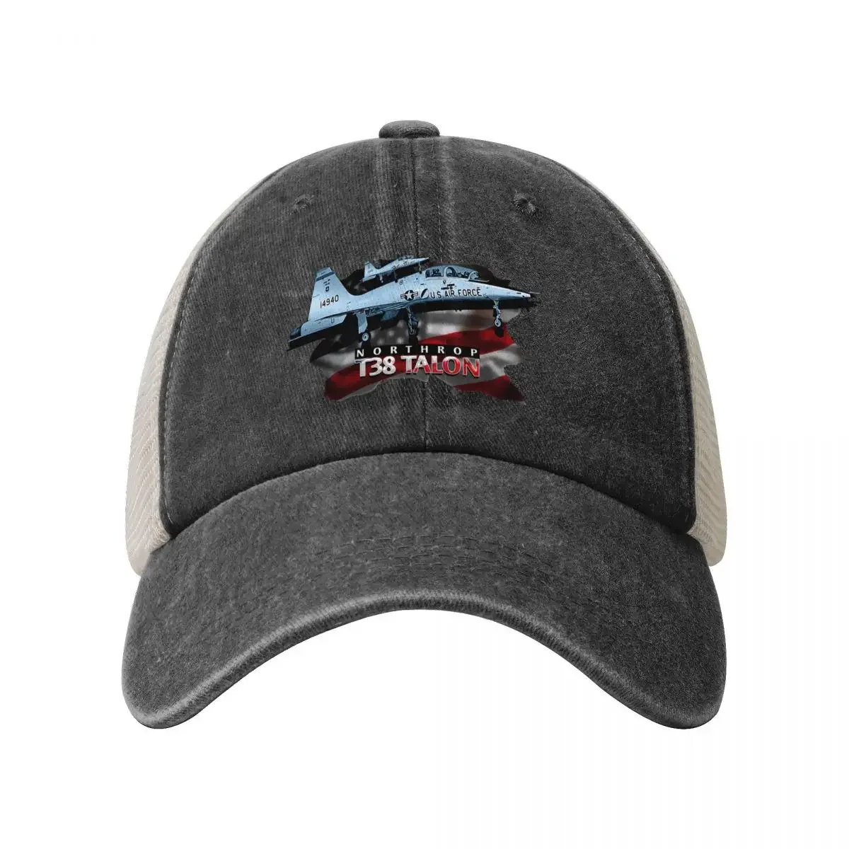 Northrop T-38 Talon fighterjet Cowboy Mesh Baseball Cap Snap Back Hat Sports Cap For Man Women's