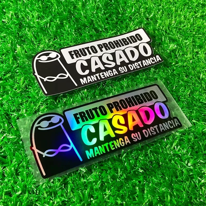 1PC Fruto Prohibido - Adhesivo Divertido para Tanque de Combustible de Motocicleta, Decoración para Scooter Eléctrico