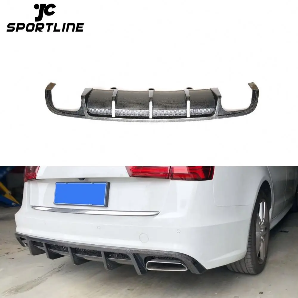 

Carbon Fiber S6 Rear Bumper Diffuser Lip For Audi S6 A6 C7 SLINE 5-Door Avant 2015-2018