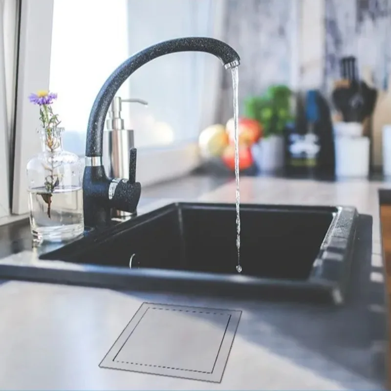 

Крышка для мусорного бака из нержавеющей стали 304, встраиваемая, для кухонной раковины и шкафа, круглая, с откидной крышкой, для утилизации отходов