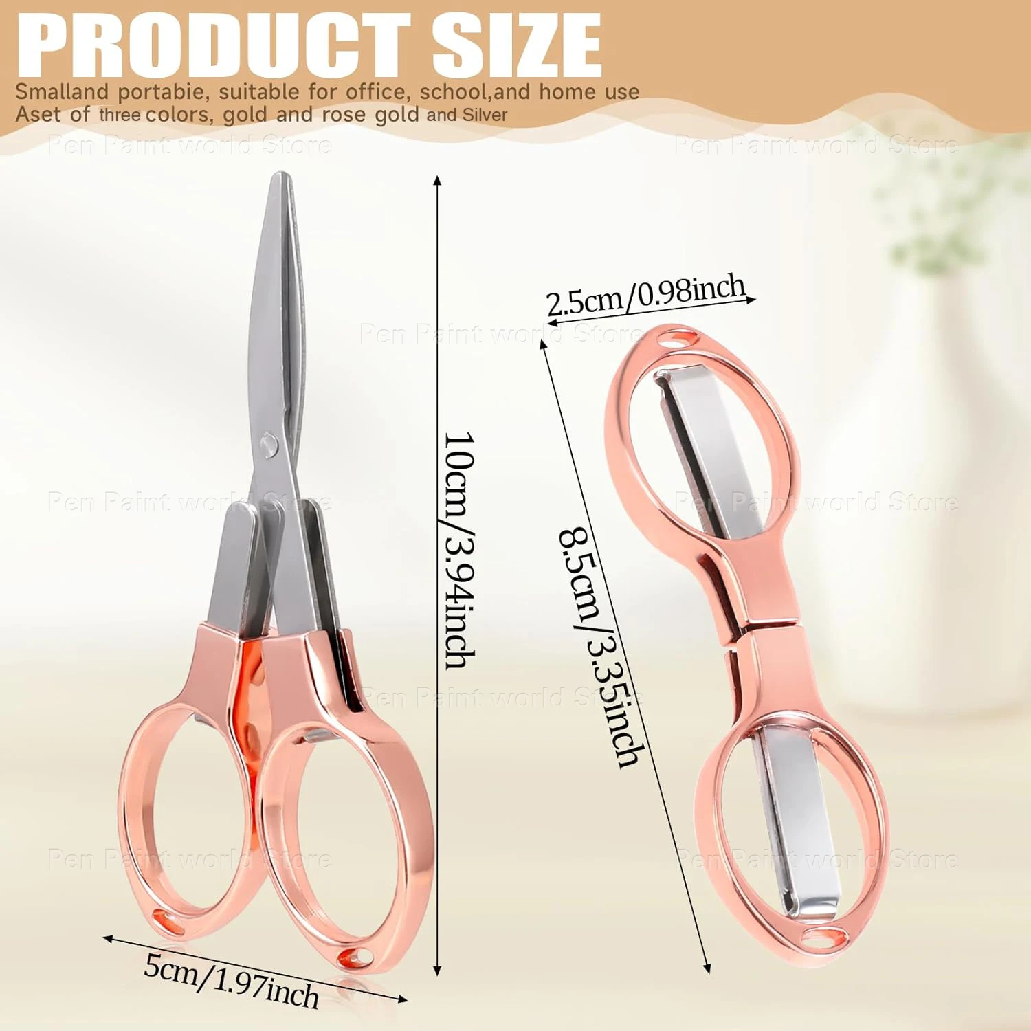 15Pcs Wholesale Stainless Steel Mini Scissors - 8-Shape Foldable Design for Outdoor & Sewing