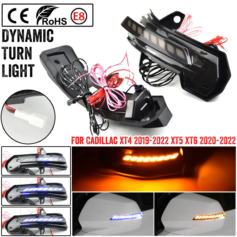 High quality For Cadillac XT5 2020-2022 Facelift LED Dynamic Turn Signal Light Flasher Flowing Water Blinker Flashing Light