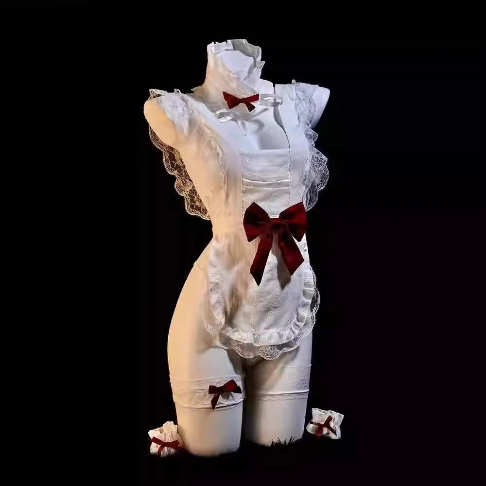 

Новинка 2025 года, сексуальная униформа для косплея горничной, чистое желание, милая ночная рубашка с кружевным бантом, розовый комплект воспоминаний, сексуальное женское белье, косплей