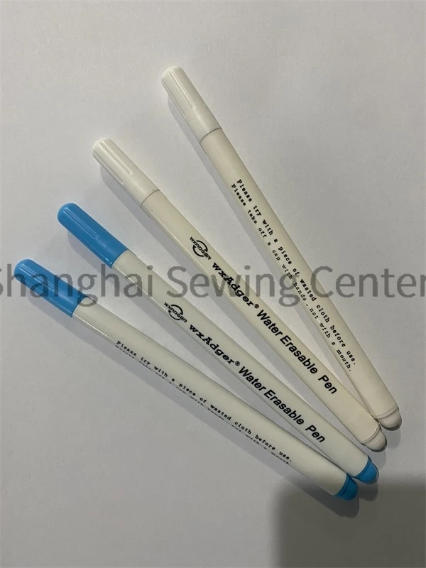 12PCS Water-Soluble Pen White Blue Water Erasable Pens Clothing Vanishing Mark Pen Cutting Hatching Pen Point Pen Washable Pen