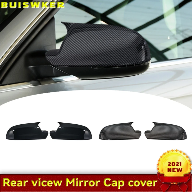 

For Audi A3 8P A4 A5 B8.5 S5 RS3 RS4 RS5 2 Pc Rearview mirror Cap ABS Carbon Fiber Look Mirror Cover