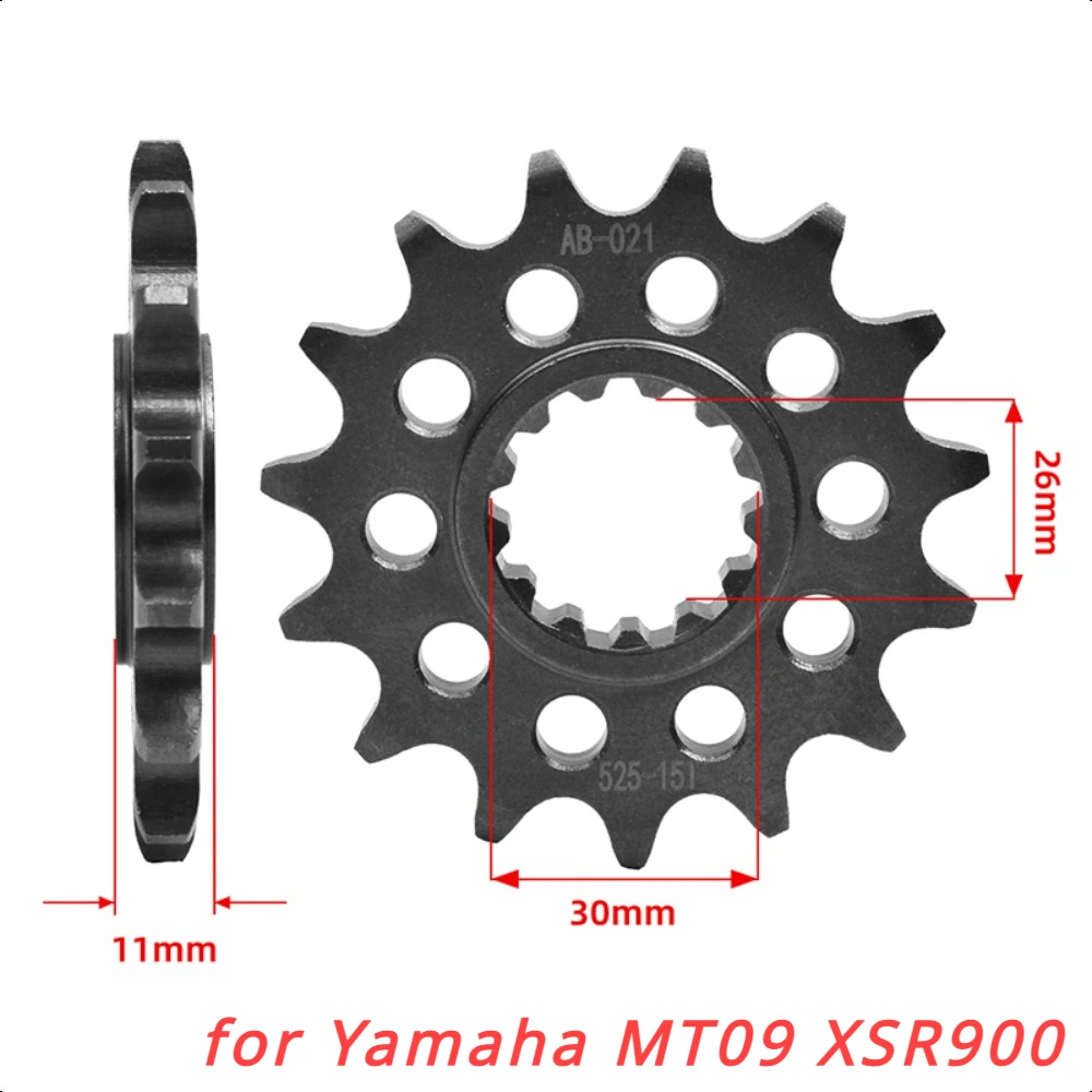 

525 15T Front Sprocket Gear Staring Wheel Cam For Yamaha MT09 MT-09 SP 2021 2022 XSR900 MTM890 XSR 900 MTM 890 MT 09