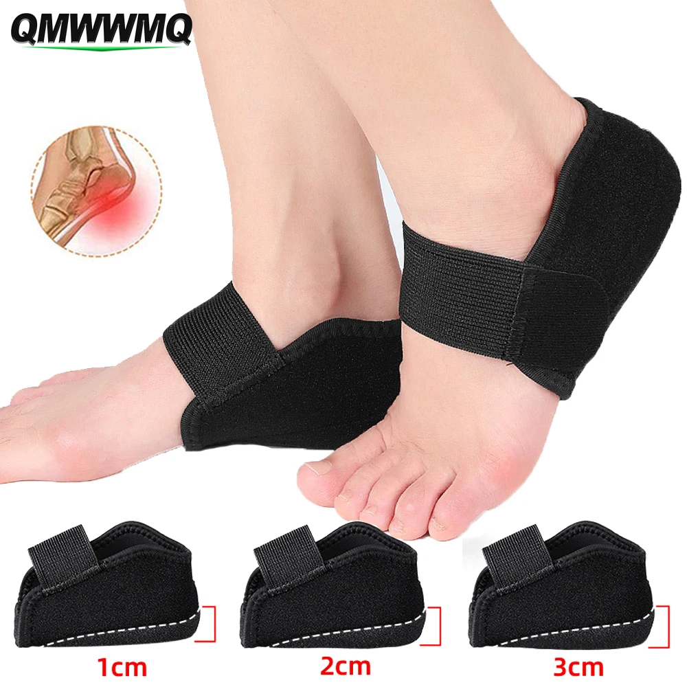 1Pair 1-3cm Invisible Height Increase Silicone Gel Socks Heel Pad Orthopedic Arch Support Heel Cushion Soles Foot Insole Unisex